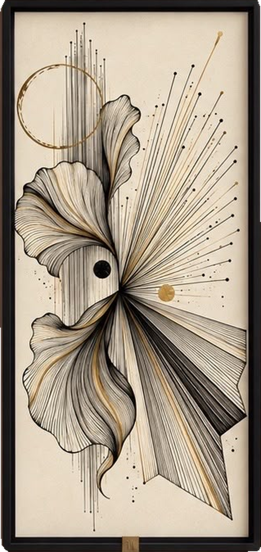 The Unfolding — Abstract Botanical Line Wall Art Printed Canvas (60 × 90 cm)