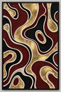 Luxury Abstract Gold & Burgundy Wall Art Frame – 60 × 90 cm