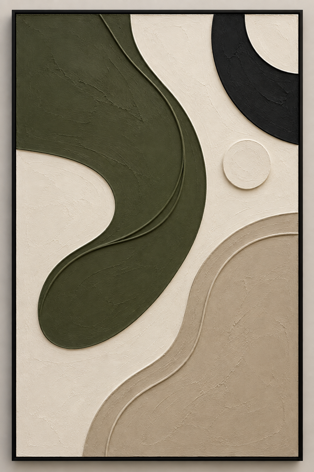 Modern Organic Abstract Wall Art Frame – 60 × 90 cm