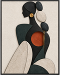 Textured Abstract Woman Wall Art Frame – 60 × 90 cm