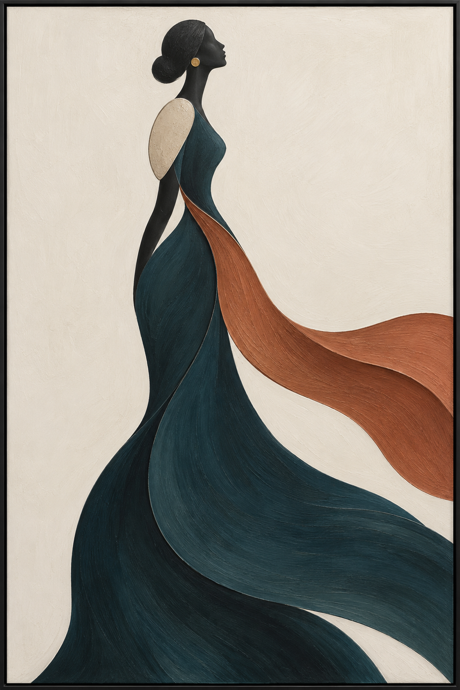 Modern Figurative Wall Art Frame – Printed Canvas – 60 × 90 cm