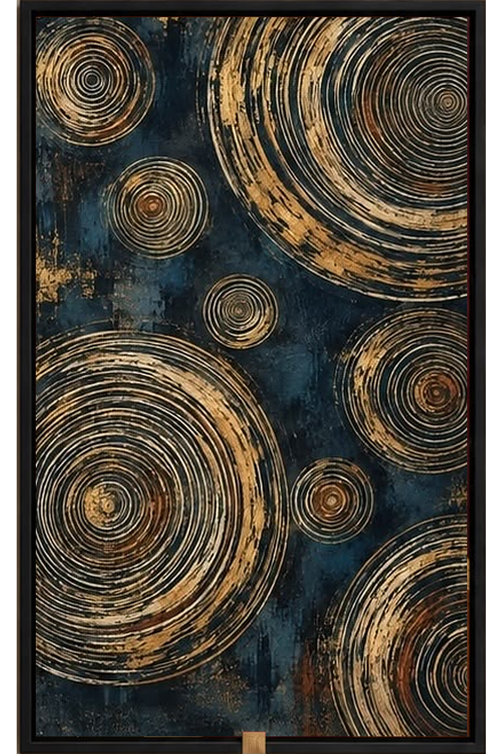 Golden Ripples — Textured Abstract Wall Art Printed Canvas (60 × 90 cm)
