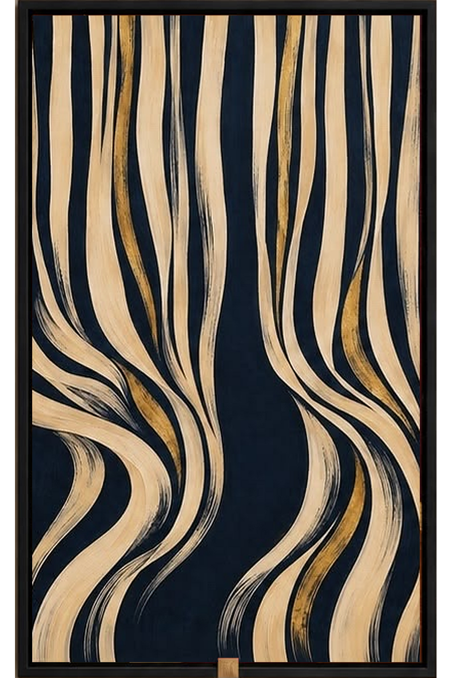 Midnight Currents — Abstract Wall Art Printed Canvas (60 × 90 cm)