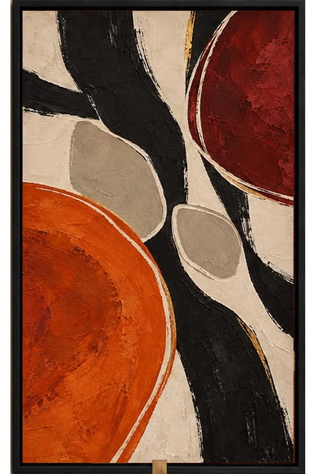 The Ember Current — Textured Abstract Wall Art Printed Canvas (60 × 90 cm)
