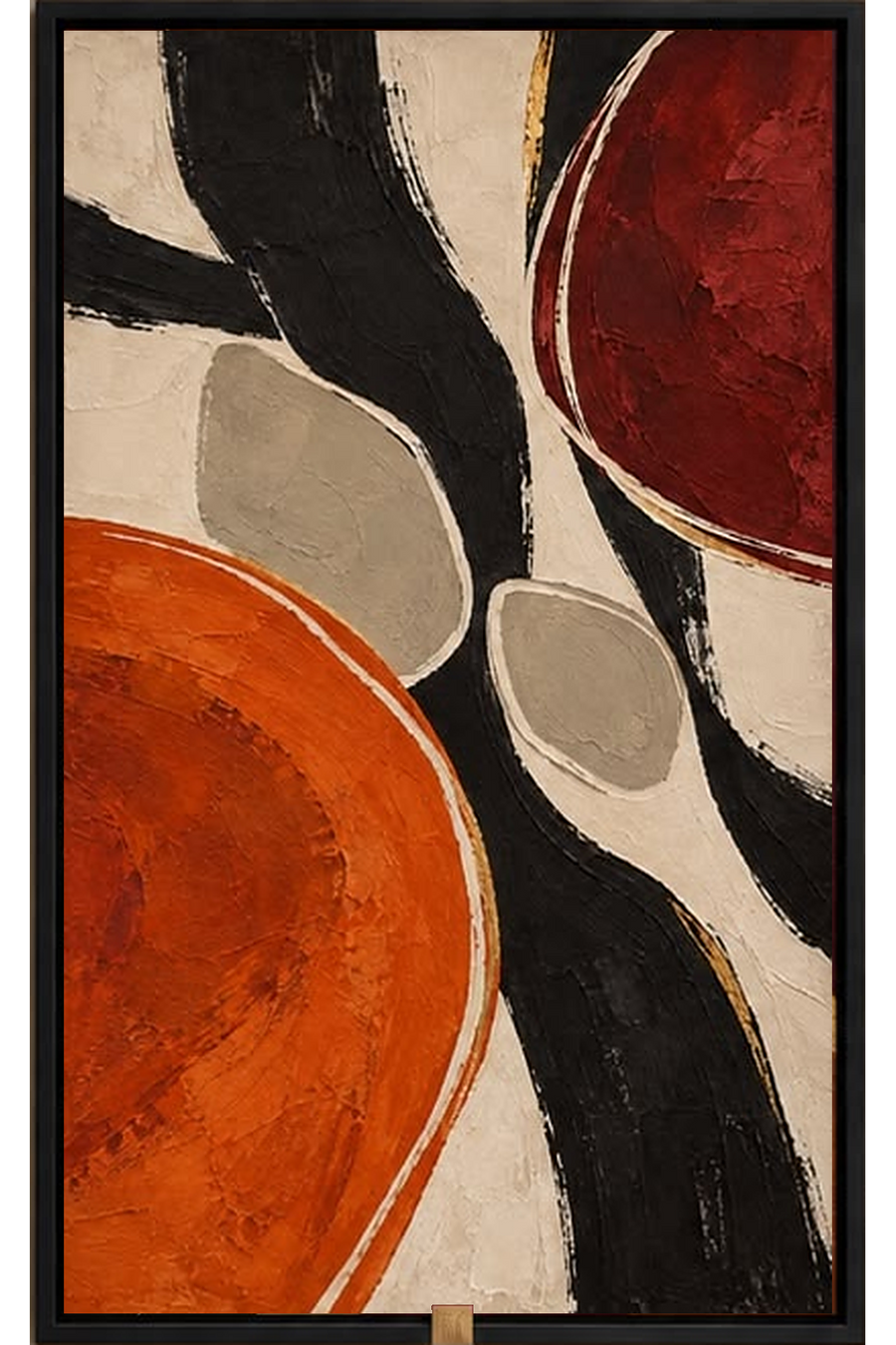 The Ember Current — Textured Abstract Wall Art Printed Canvas (60 × 90 cm)