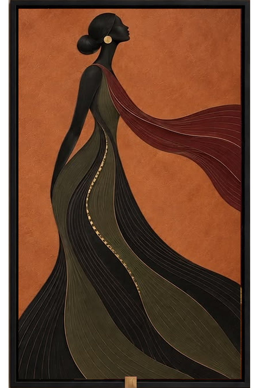 The Silk Wind — Abstract Figurative Wall Art Printed Canvas (60 × 90 cm)