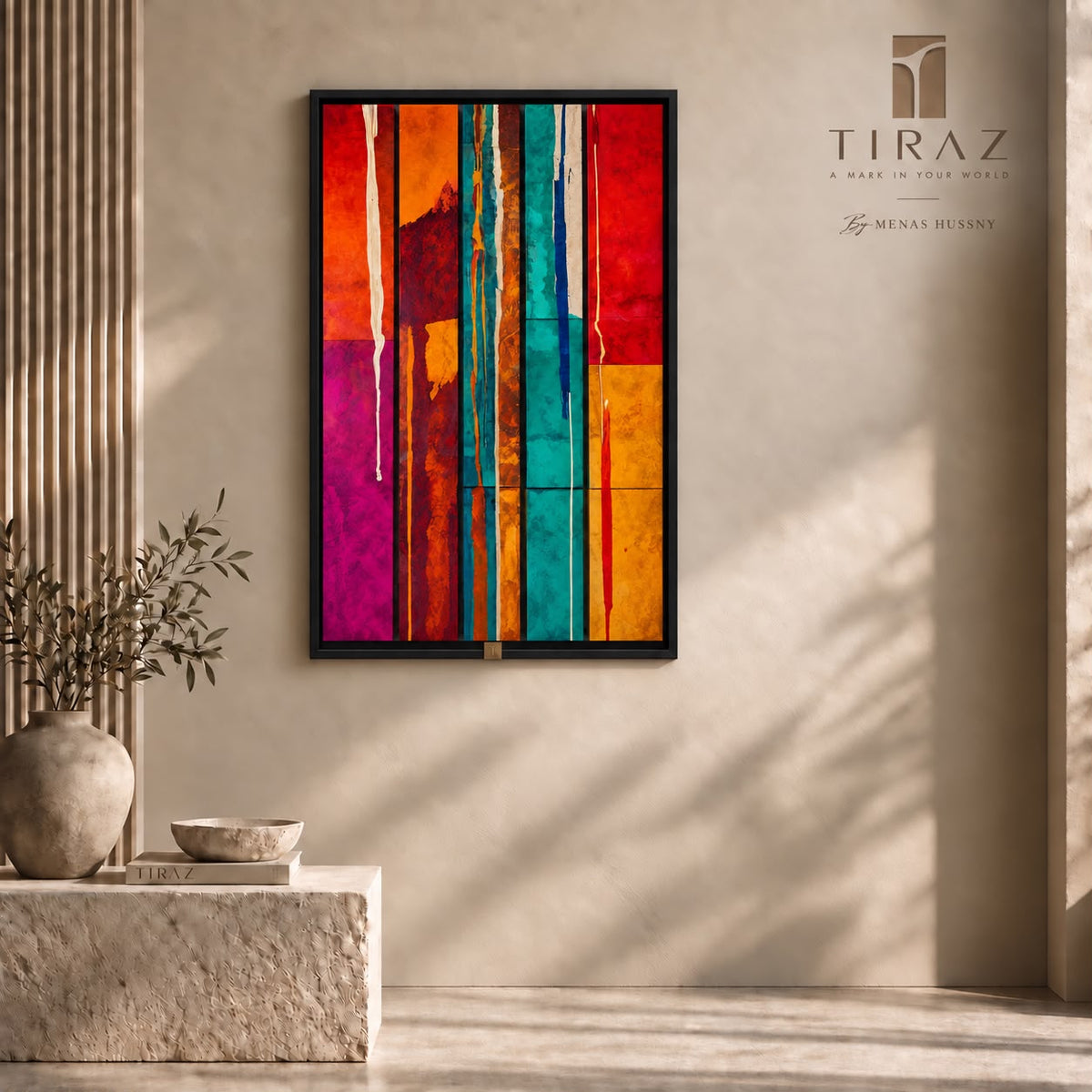 The Chromatic Rhythm — Abstract Wall Art Printed Canvas (60 × 90 cm)