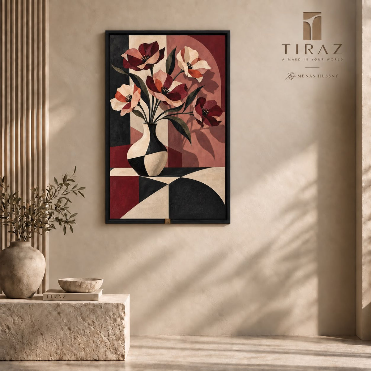 The Blush Bloom — Botanical Wall Art Printed Canvas (60 × 90 cm)