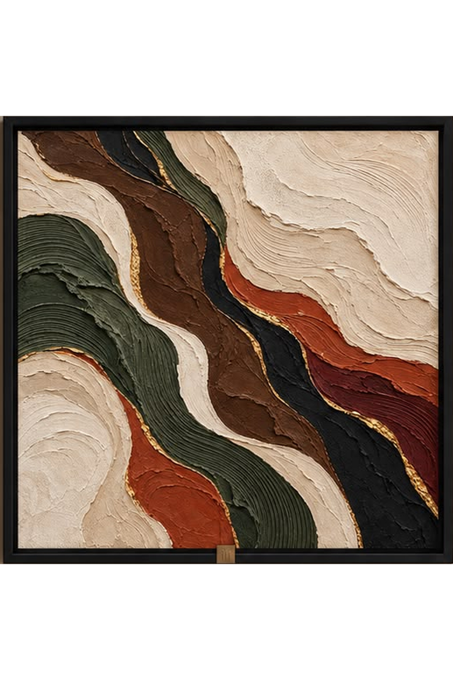 The Earthbound Flow II — Textured Abstract Wall Art Printed Canvas (1 m X 1 m)