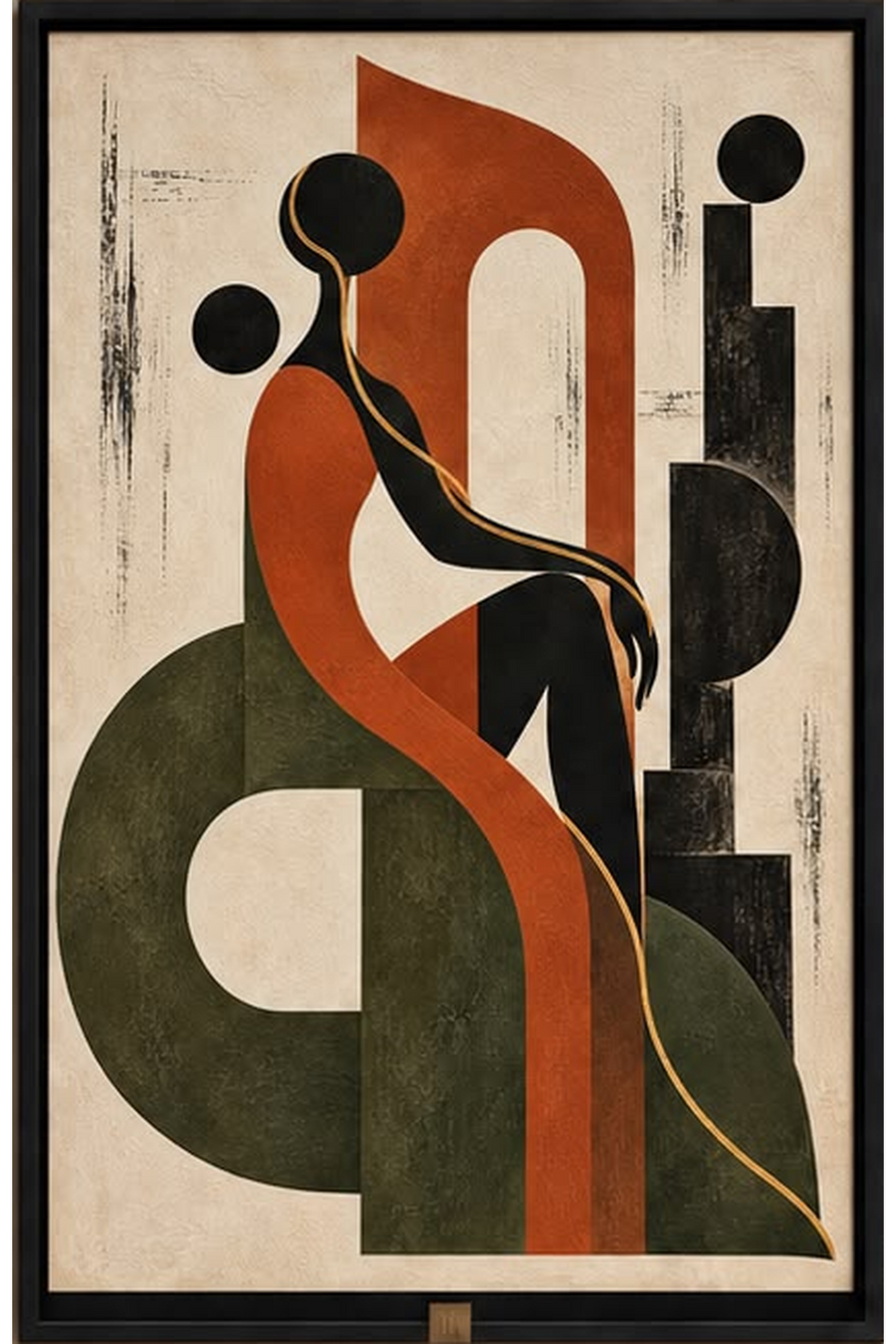 The Sculpted Muse — Abstract Figure Wall Art Printed Canvas (60 × 90 cm)
