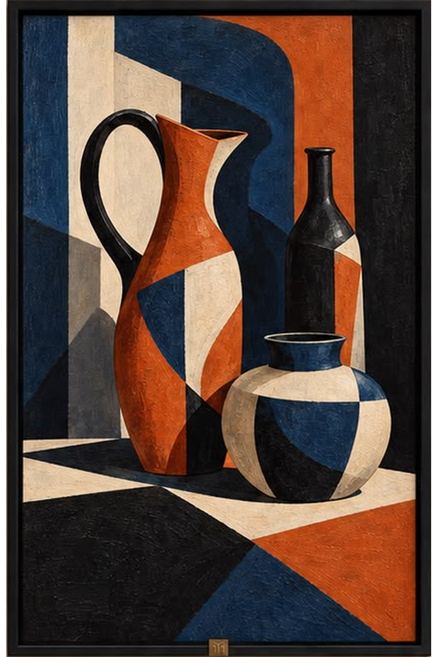 The Sculptural Balance — Abstract Wall Art Printed Canvas (60 × 90 cm)