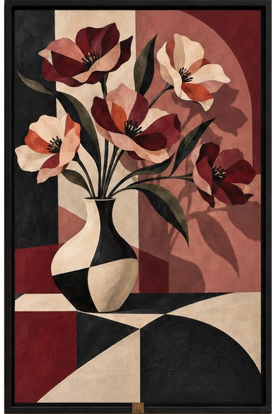 The Blush Bloom — Botanical Wall Art Printed Canvas (60 × 90 cm)
