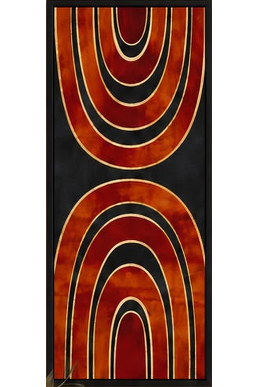 The Ember Geometry — Abstract Wall Art Triptych Printed Canvas (60 × 90 cm Each)
