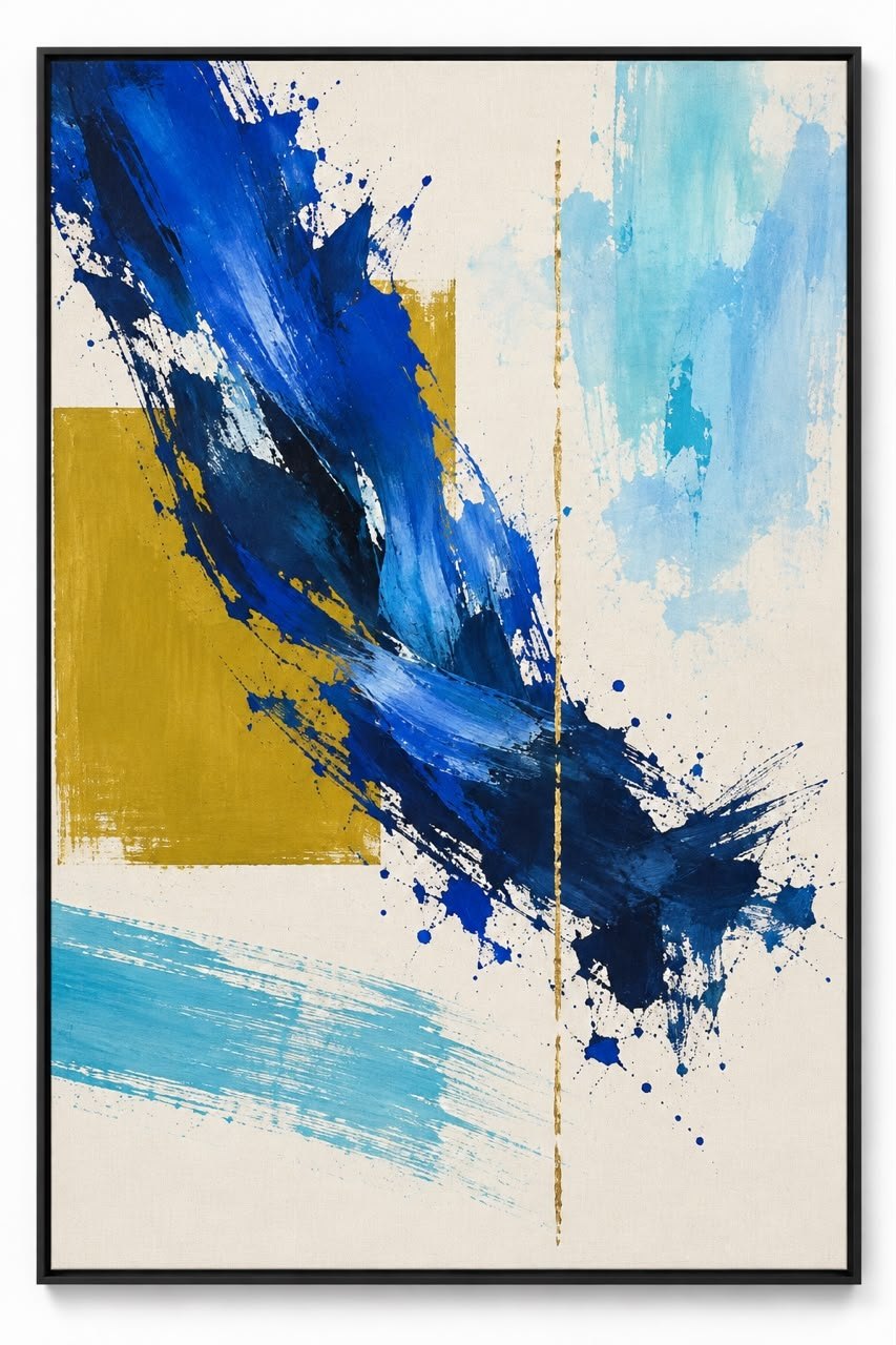 TIRAZ Cobalt Brushstroke