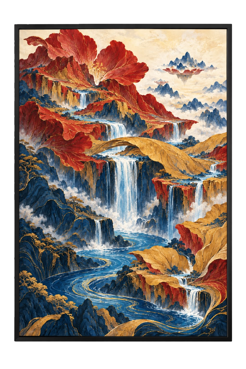 The Crimson Falls wall art, 60 × 90 cm