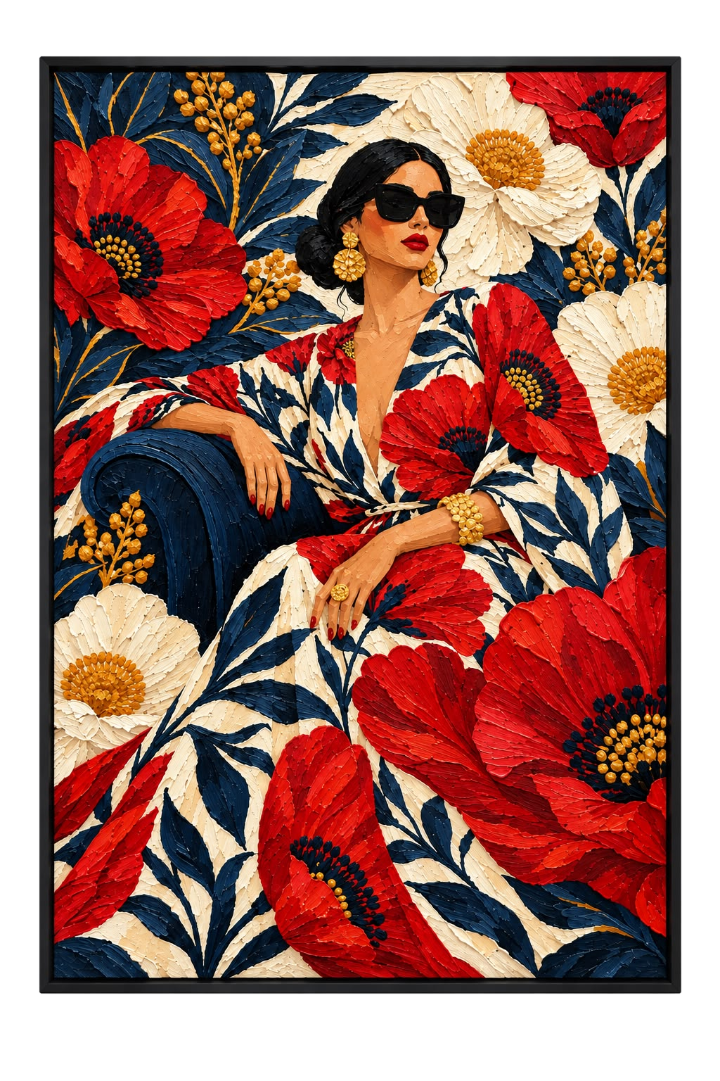 The Poppy Diva wall art, 60 × 90 cm