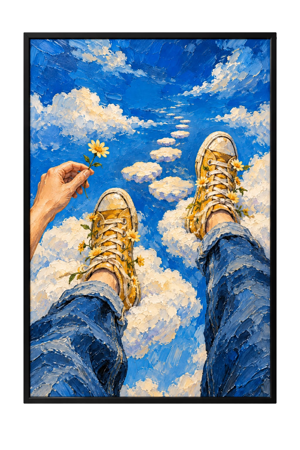 Walking on Clouds wall art, 60 × 90 cm